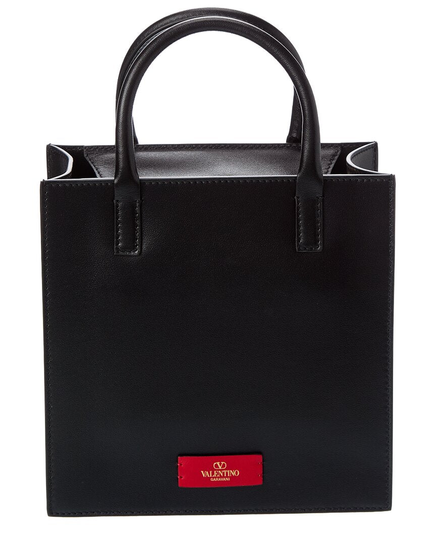Valentino Vlogo Leather Tote
