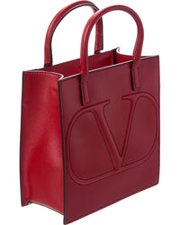 Valentino Vlogo Leather Tote