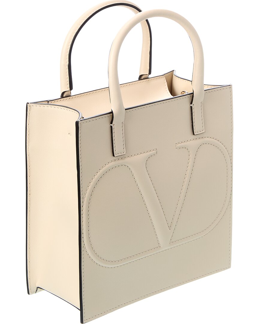 Valentino Vlogo Leather Tote