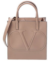 Valentino Vlogo Leather Tote