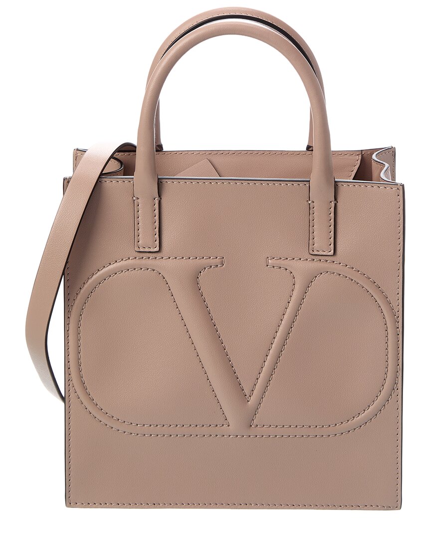 Valentino Vlogo Leather Tote