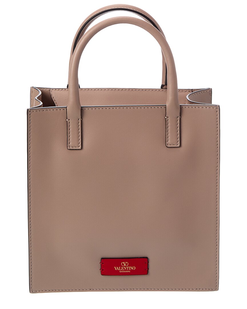 Valentino Vlogo Leather Tote