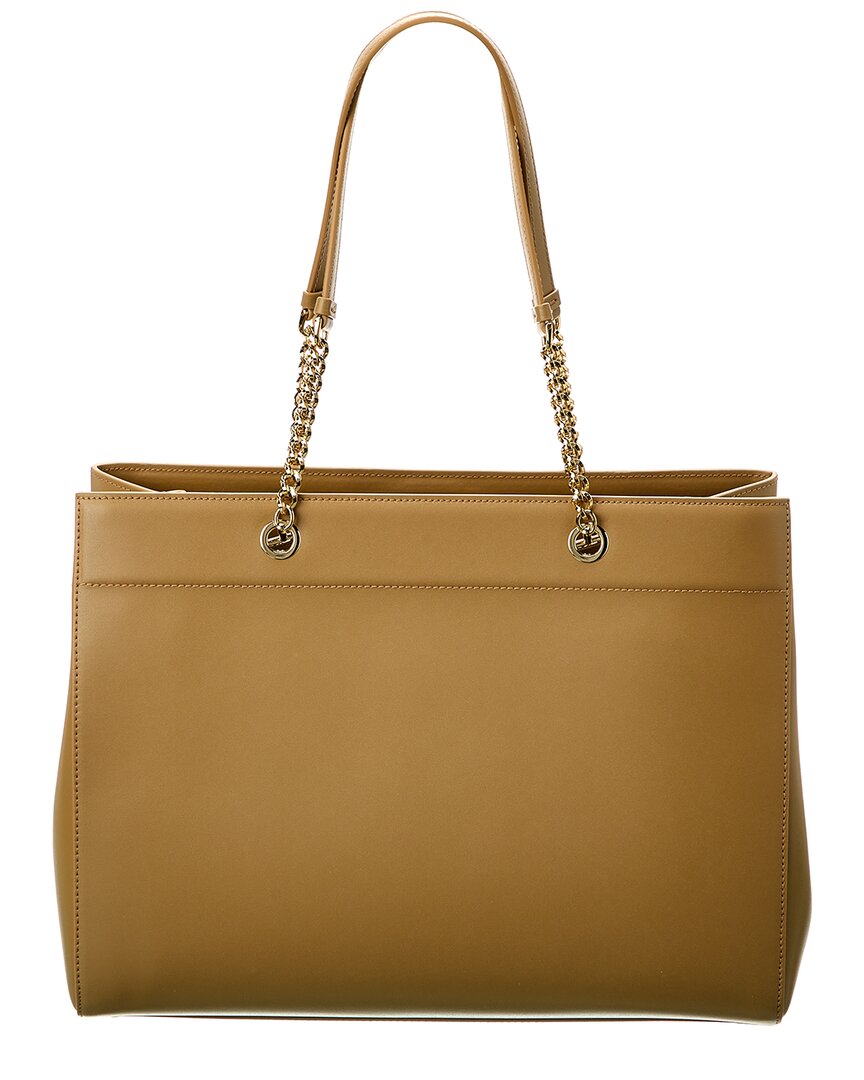 Ferragamo Vara Bow Double Handle Leather Tote