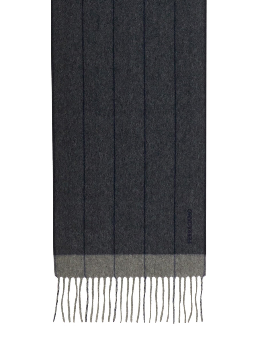 Ferragamo Men Sciarpa In Lana Misto Cashmere