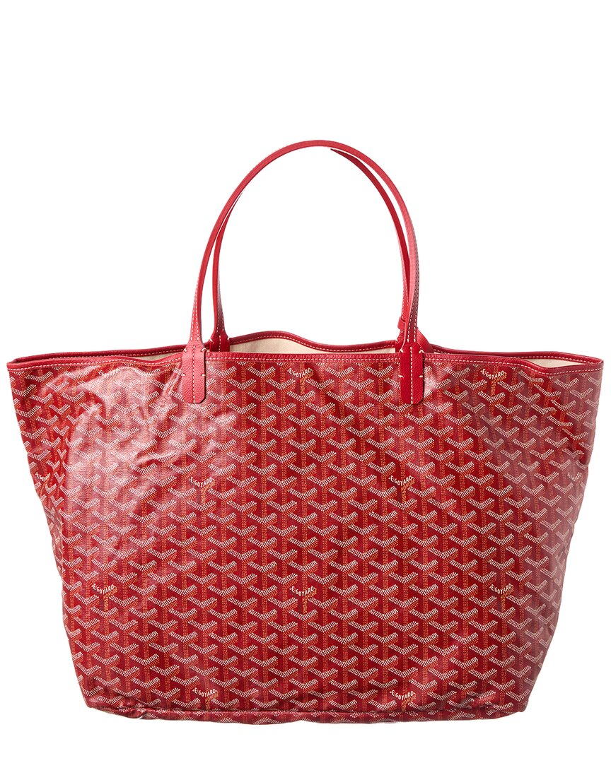 Goyard Goyard Red Goyardine Coated Canvas Saint Louis Gm (Authentic Pre-Loved)