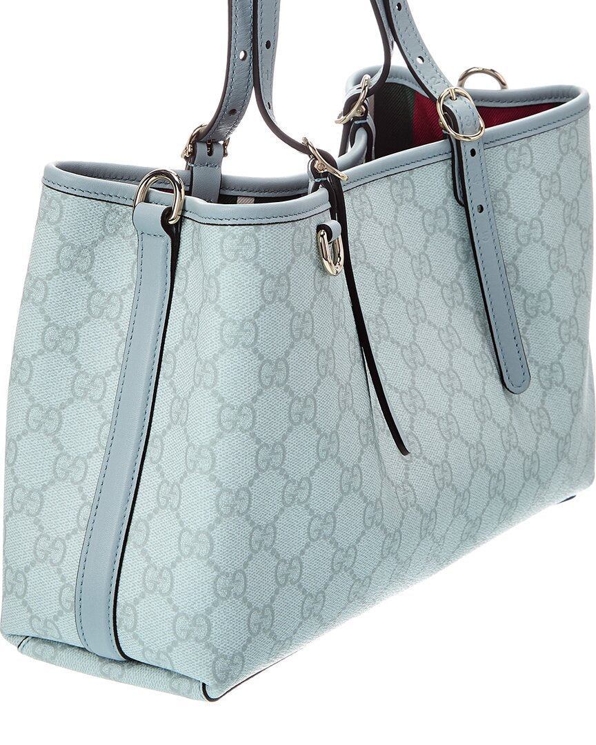 Gucci Gucci Medium Gg Supreme Canvas & Leather Tote