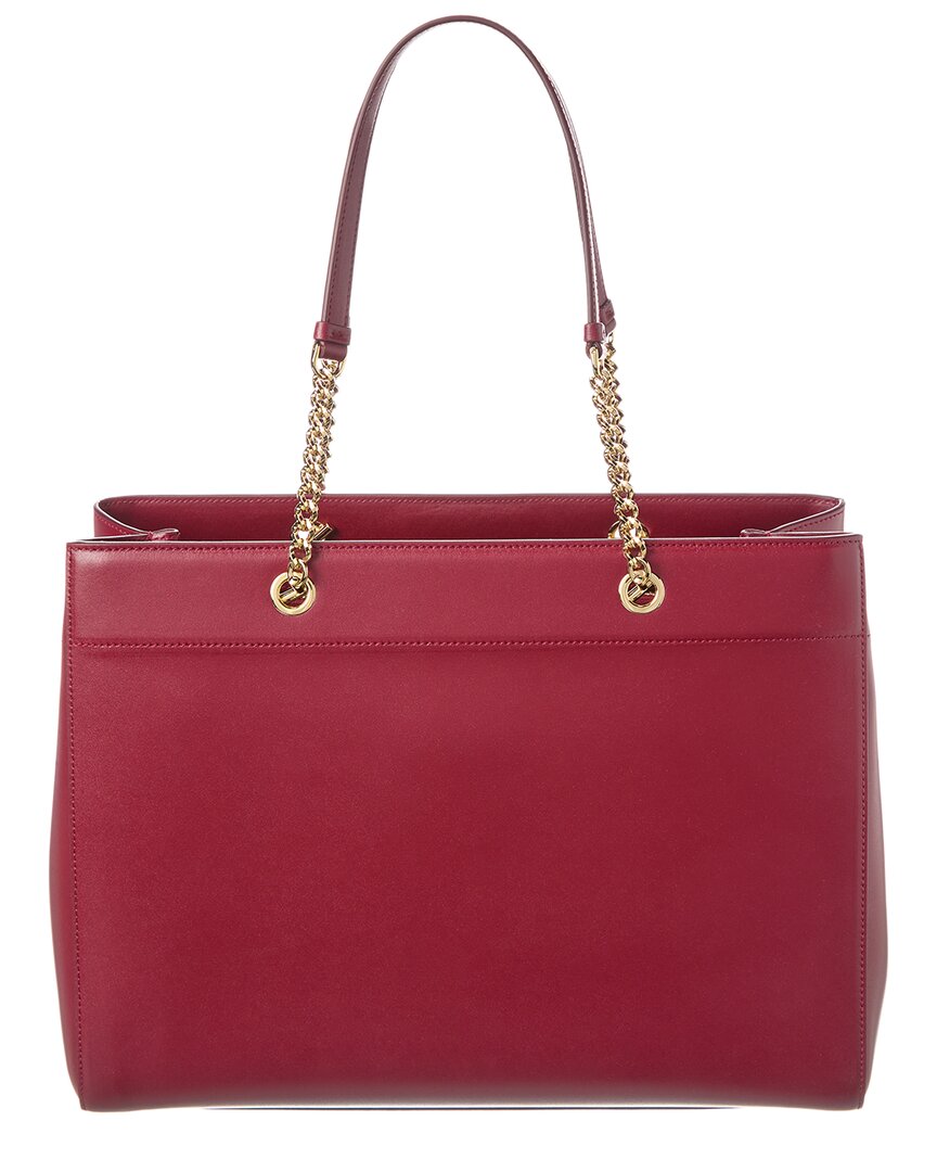 Ferragamo Vara Bow Double Handle Leather Tote