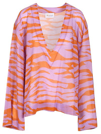 The Attico Women Animal Print Blouse
