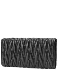 Tiffany & Fred Paris Pleated Leather Wallet