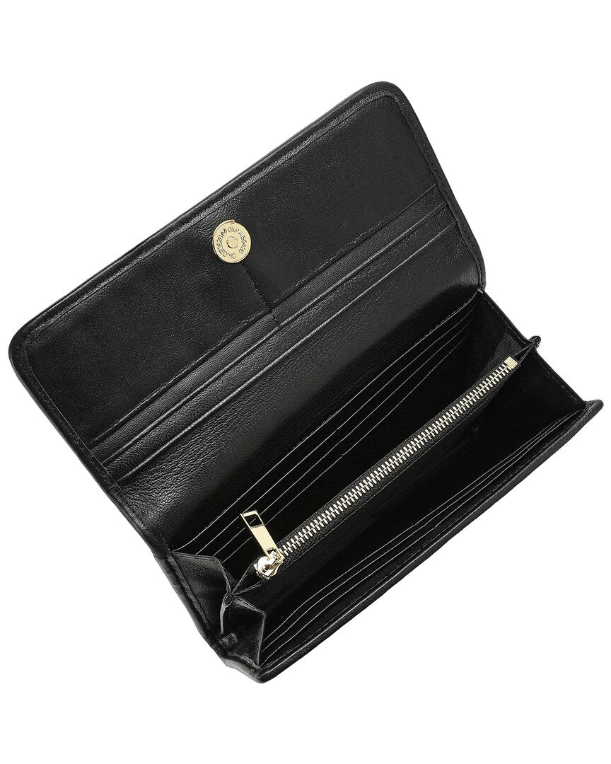 Tiffany & Fred Paris Pleated Leather Wallet