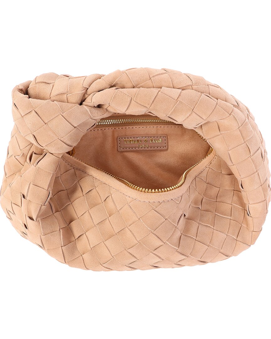 Tiffany & Fred Paris Hand-Woven Suede Pouch