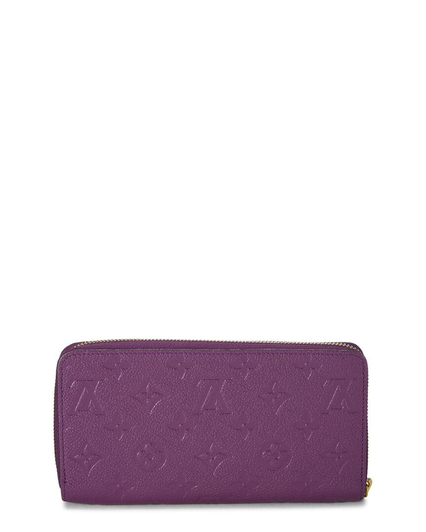 Pre-Owned Louis Vuitton Purple Empreinte Zippy (Authentic Pre-Loved)