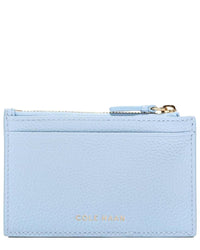 Cole Haan Leather Zip Card Case Blue