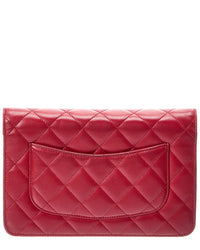 Chanel Chai Quilted Lambskin Leather Wallet On Chain (Authentic Pre-Loved)