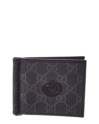 Gucci Black Gg Supreme Canvas Bifold Wallet Compact (Authentic Pre-Loved)