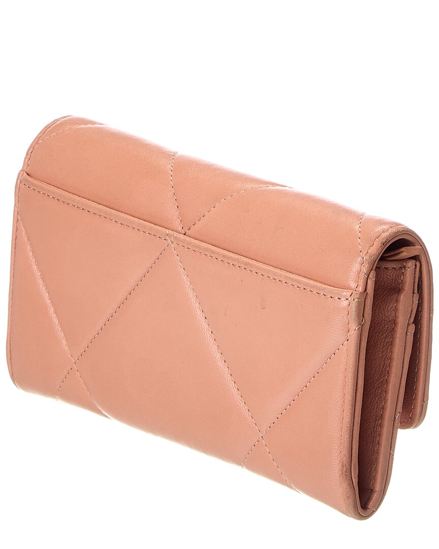 Chanel Brown Quilted Lambskin Leather Flap Wallet (Authentic Pre-Loved)