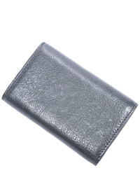 Balenciaga Balenciaga Grey Calfskin Leather 6 Rings Classic Continental Key Holder, Never