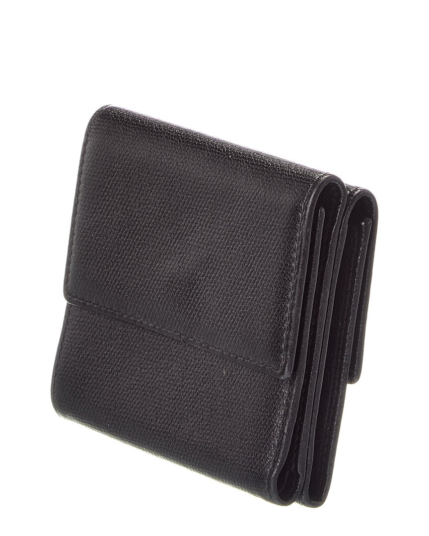 Chanel Chanel Black Leather Compact Wallet (Authentic Pre-Loved)