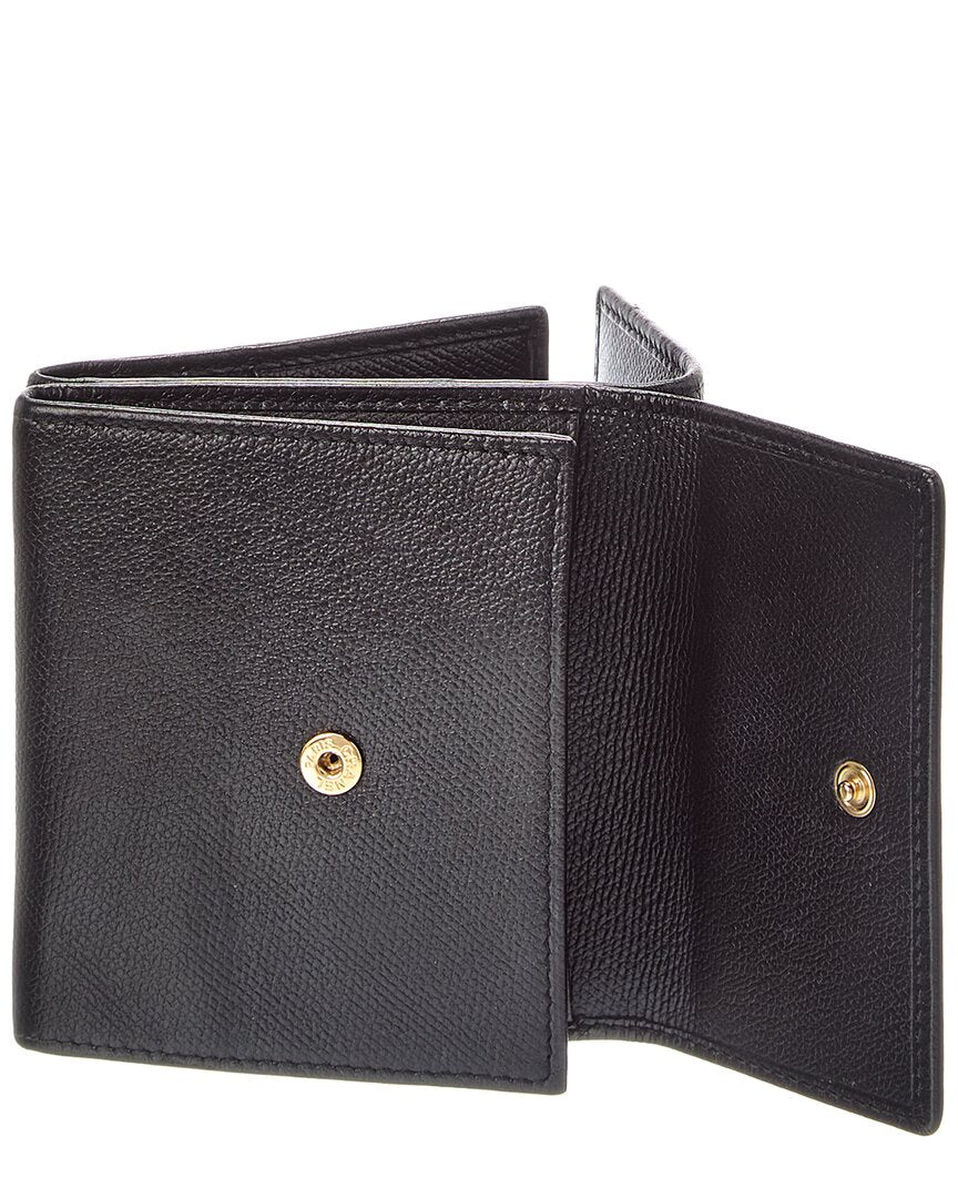 Chanel Chanel Black Leather Compact Wallet (Authentic Pre-Loved)
