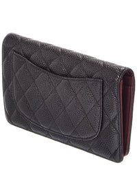 Chanel Chanel Black Caviar Leather Long Wallet (Authentic Pre-Loved)