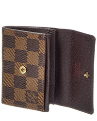 Louis Vuitton Louis Vuitton Louis Vuitton Porte-Monnaie Plat Canvas Coin Purse (Authentic