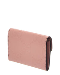 Gucci Gucci Soft Pink Jumbo Gg Leather Embossed Snap Wallet (Authentic Pre-Loved)