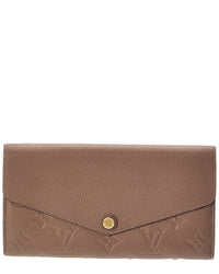 Louis Vuitton Louis Vuitton Taupe Glace Empreinte Leather Empreinte Sarah Wallet Nm(Authentic