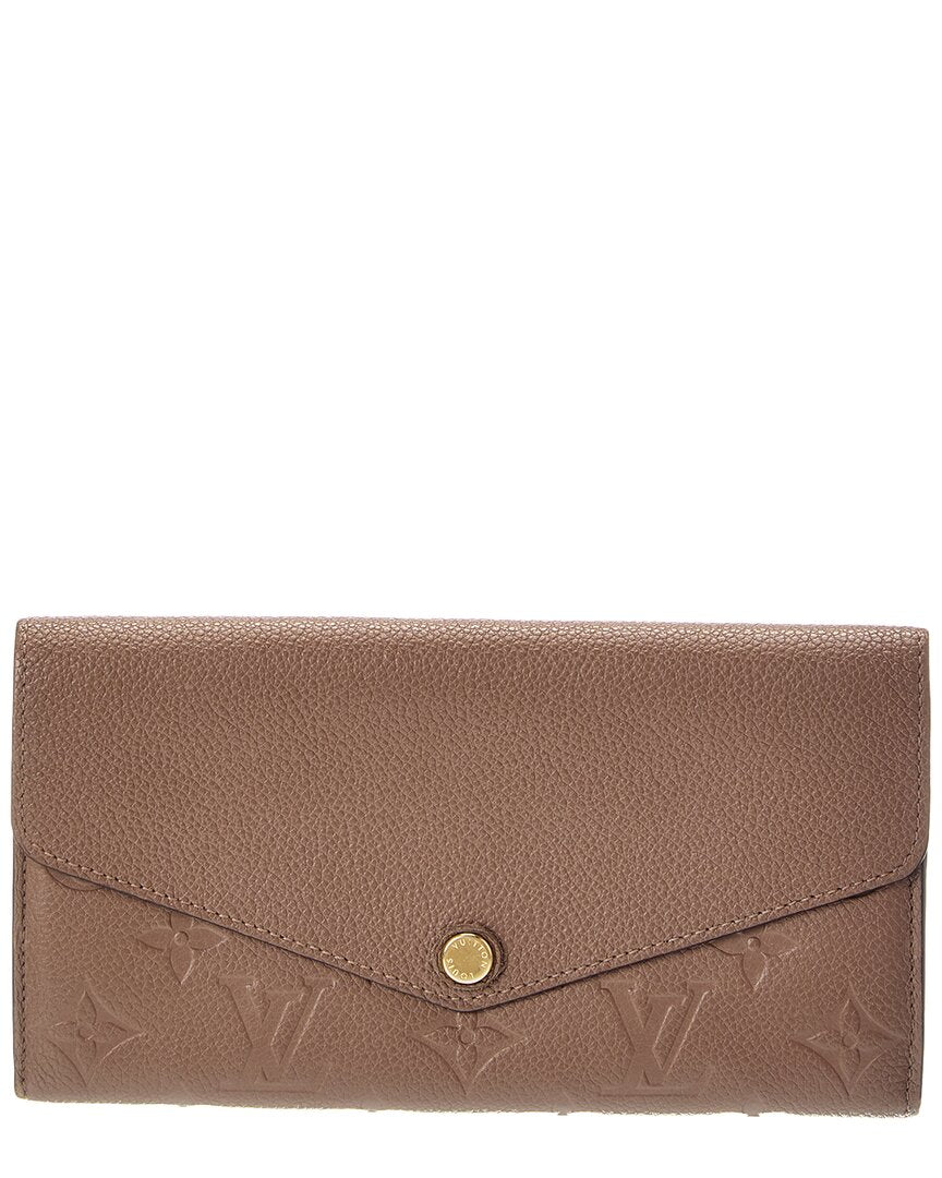 Louis Vuitton Louis Vuitton Taupe Glace Empreinte Leather Empreinte Sarah Wallet Nm(Authentic
