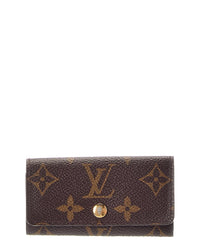 Louis Vuitton Louis Vuitton Brown Monogram Coated Canvas 4 Key Multicles Holder (Authentic