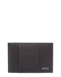 Hugo Boss New Crosstown Leather & Mesh Card Case
