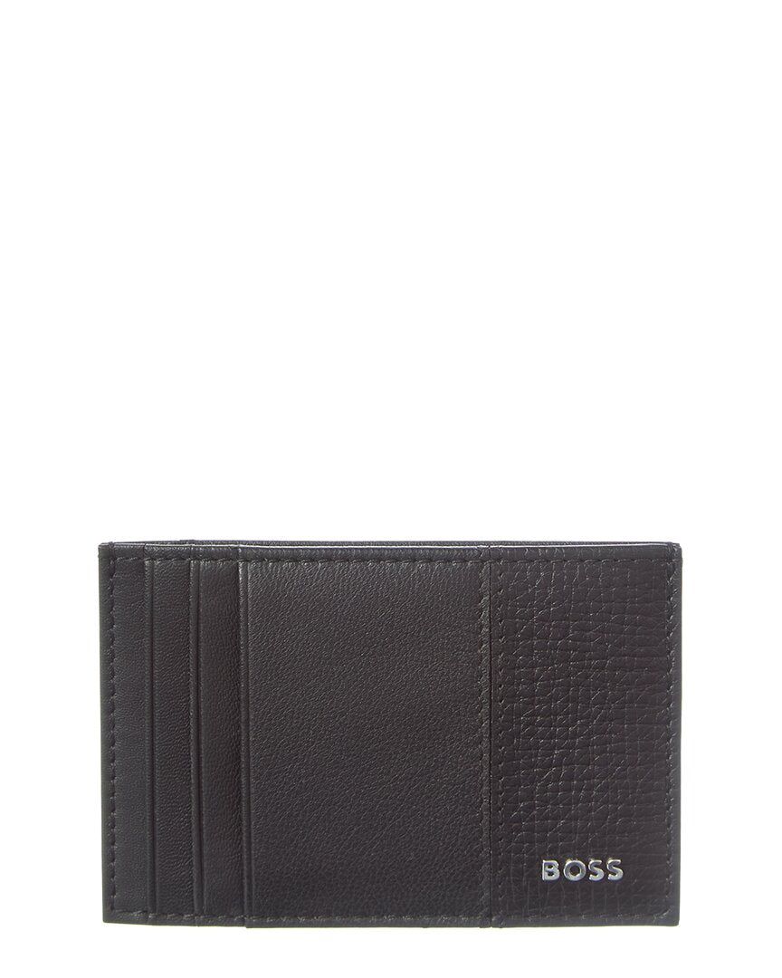 Hugo Boss New Crosstown Leather & Mesh Card Case