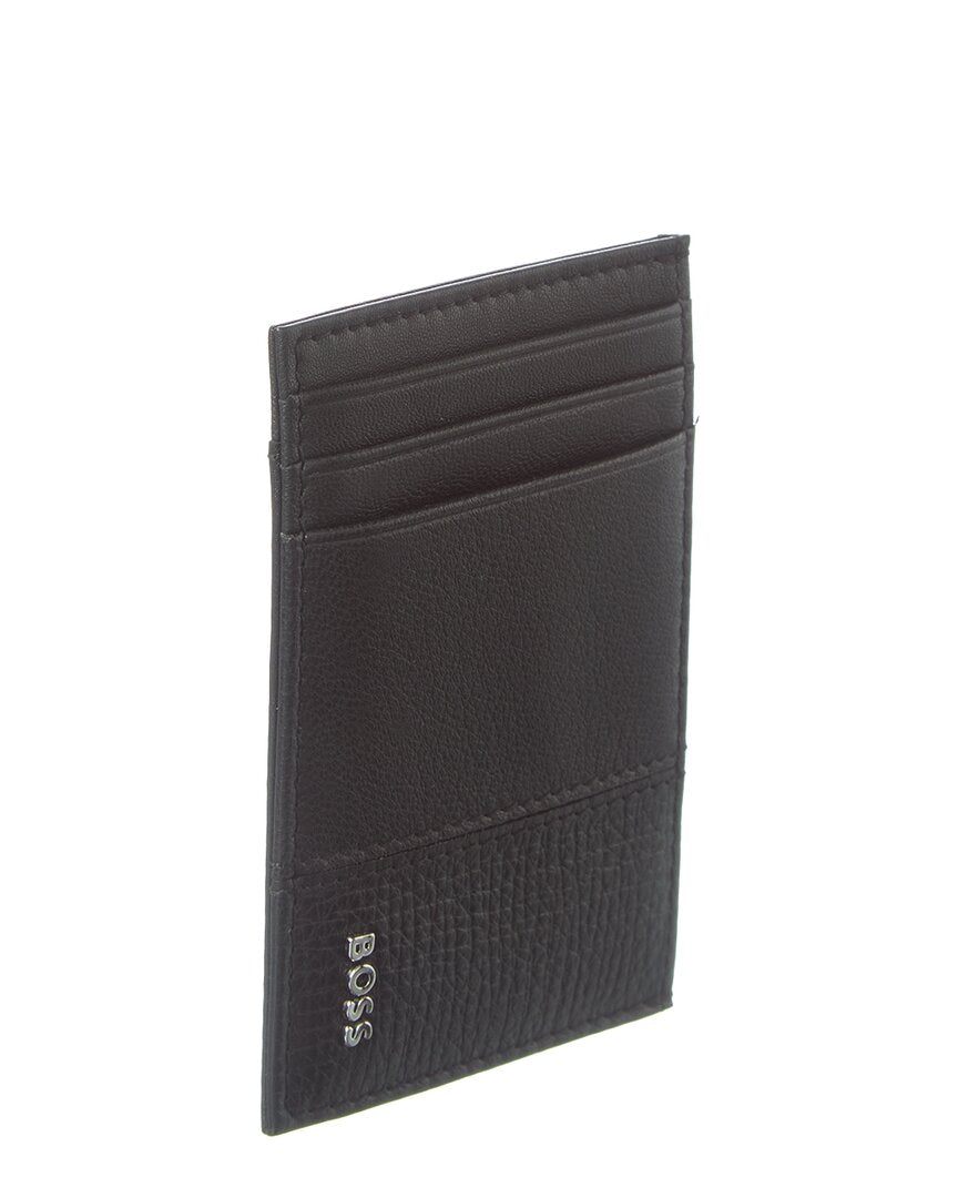 Hugo Boss New Crosstown Leather & Mesh Card Case