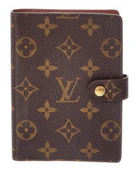 Louis Vuitton Louis Vuitton Brown Monogram Canvas Ring Agenda Cover (Authentic Pre-Loved)