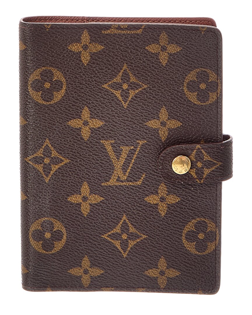 Louis Vuitton Louis Vuitton Brown Monogram Canvas Ring Agenda Cover (Authentic Pre-Loved)