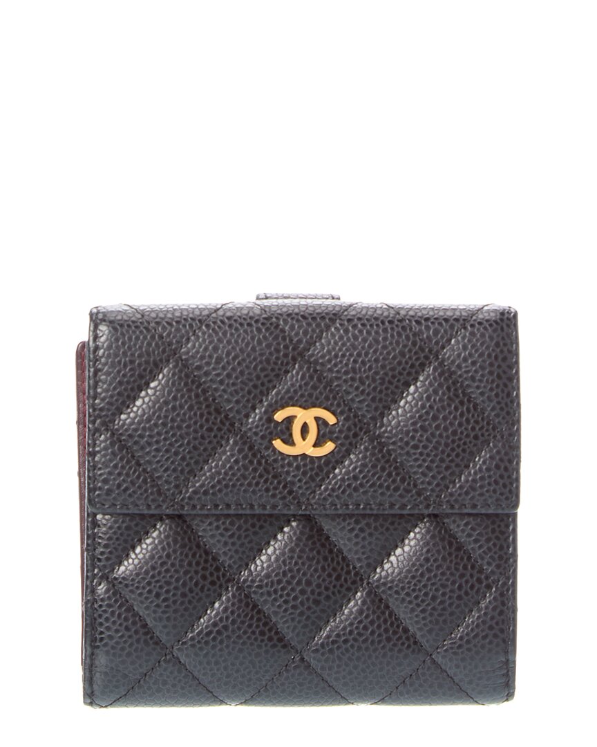 Chanel Chanel Black Quilted Leather Fold Wallet (Authentic Pre-Loved)