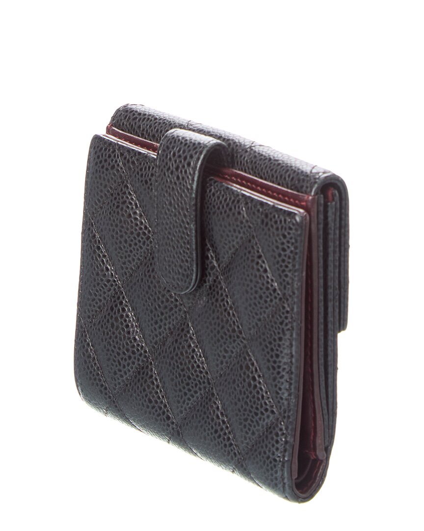 Chanel Chanel Black Quilted Leather Fold Wallet (Authentic Pre-Loved)