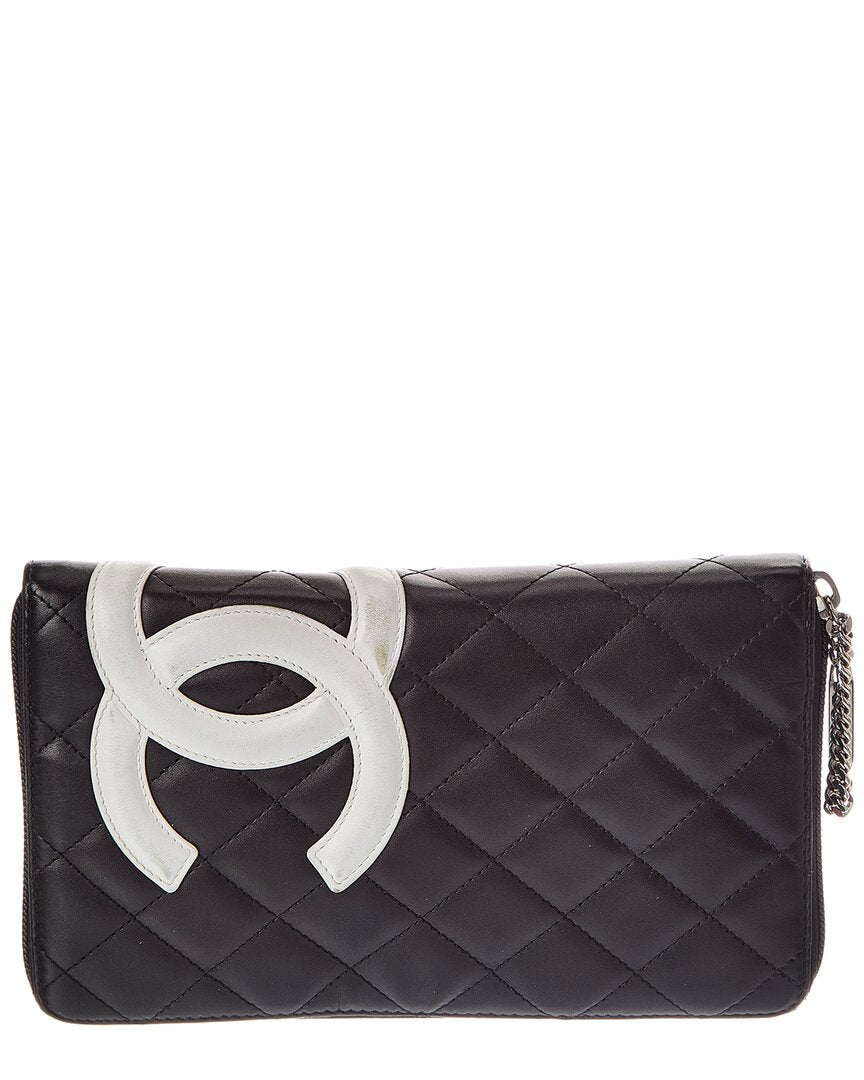 Chanel Black Quilted Calf Leather Cambon Organizer (Authentic Pre-Loved)