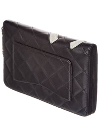 Chanel Black Quilted Calf Leather Cambon Organizer (Authentic Pre-Loved)