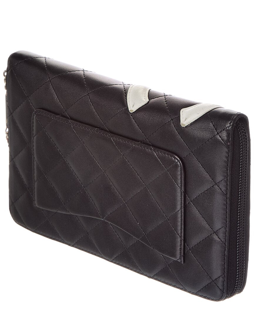 Chanel Black Quilted Calf Leather Cambon Organizer (Authentic Pre-Loved)