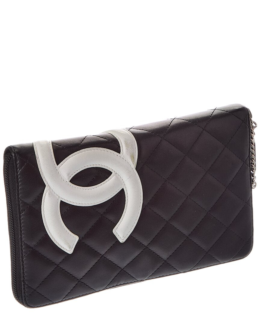 Chanel Black Quilted Calf Leather Cambon Organizer (Authentic Pre-Loved)