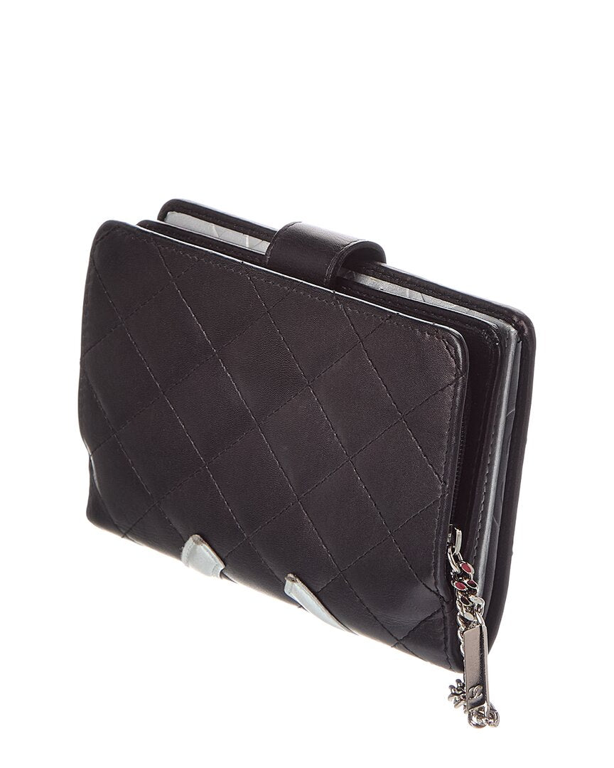 Chanel Chanel Black Quilted Leather Cambon Wallet (Authentic Pre-Loved)