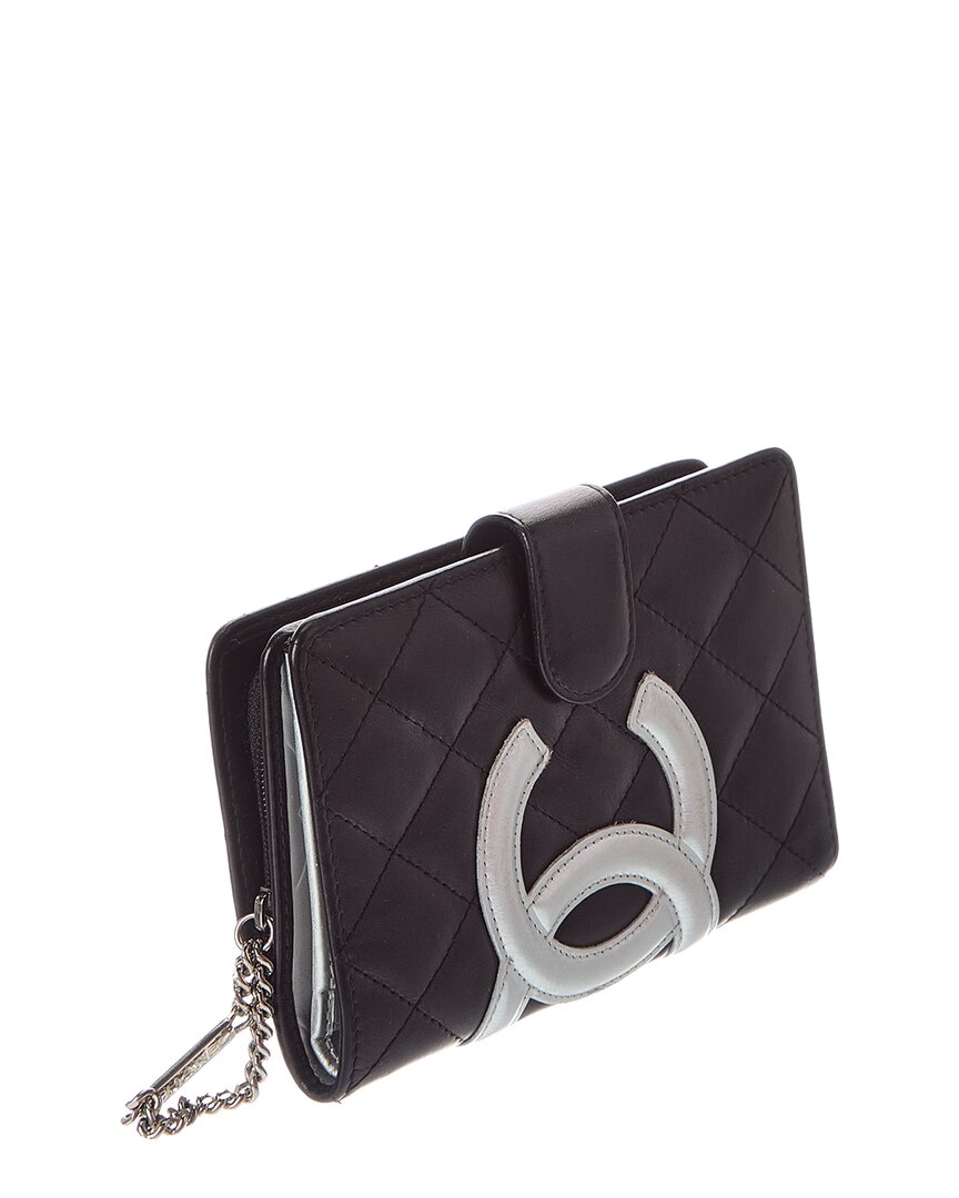 Chanel Chanel Black Quilted Leather Cambon Wallet (Authentic Pre-Loved)