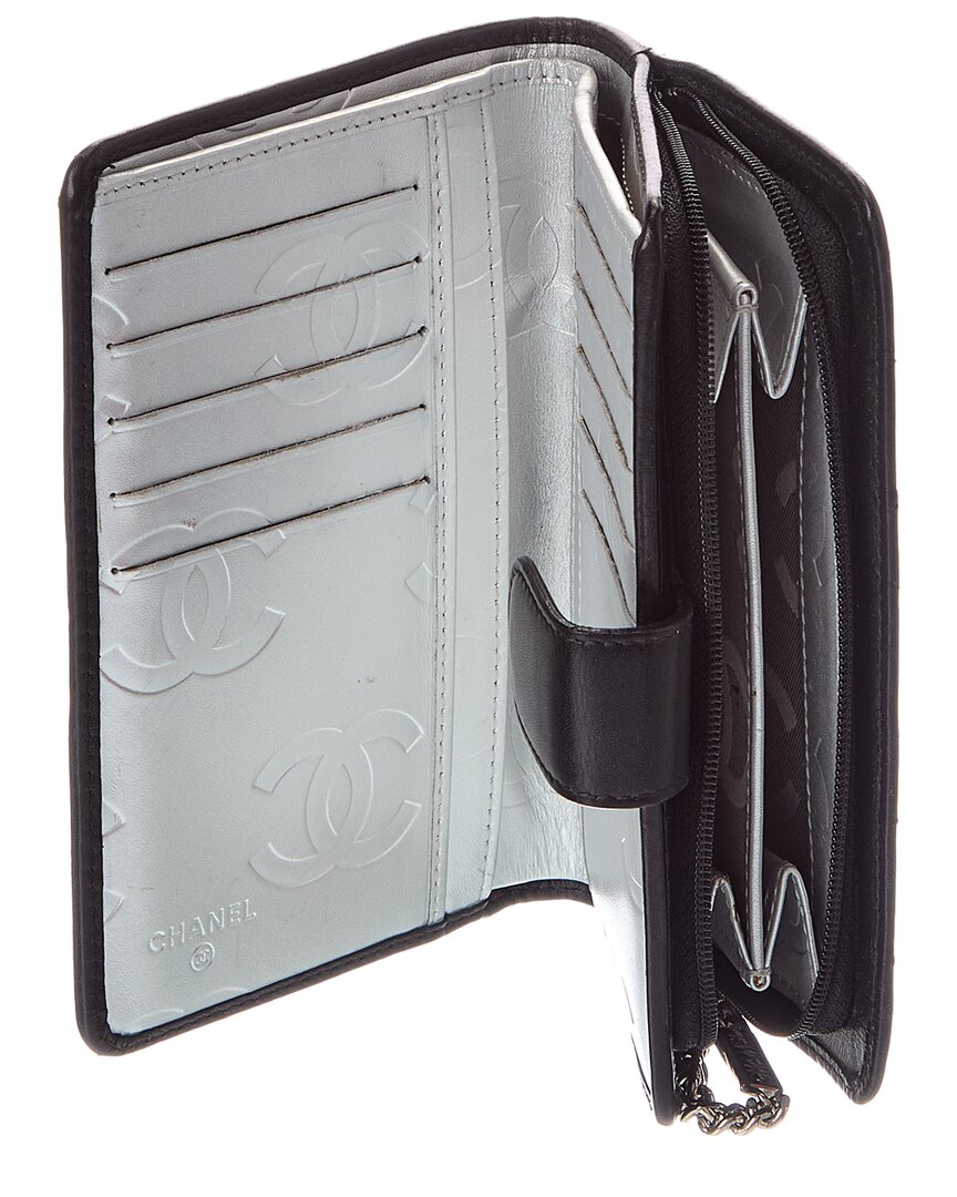 Chanel Chanel Black Quilted Leather Cambon Wallet (Authentic Pre-Loved)