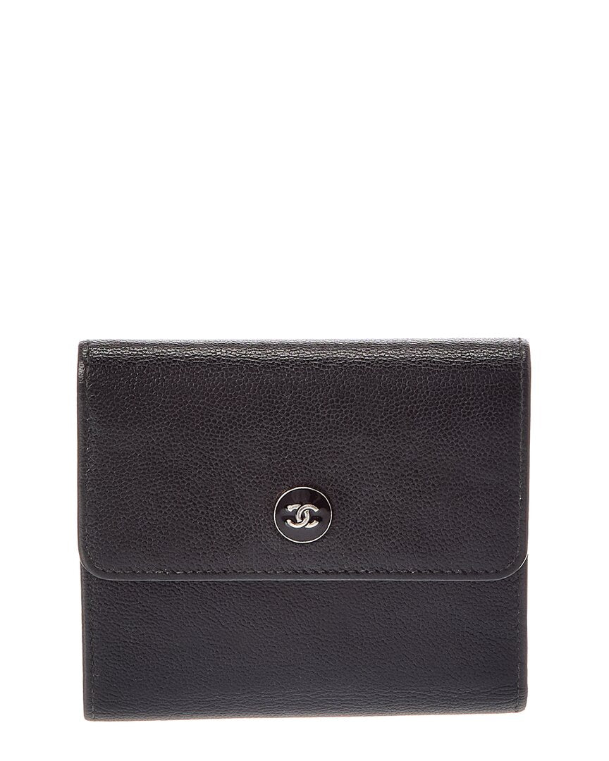Chanel Chanel Black Leather Wallet (Authentic Pre-Loved)