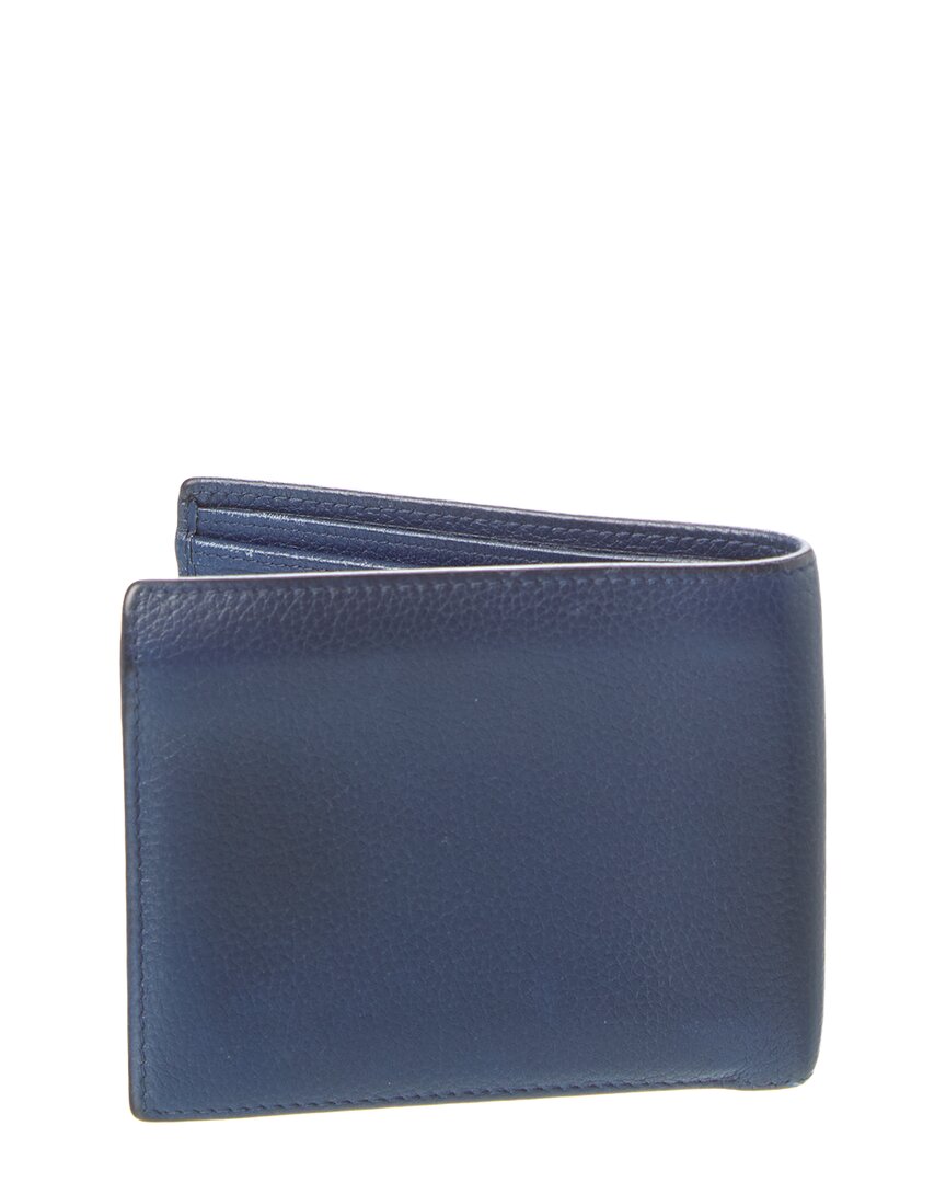Chanel Chanel Blue Leather Coco Mark Bifold Wallet (Authentic Pre-Loved)