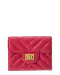 Chanel Chanel Pink Quilted Leather 2.55 Card Case (Authentic Pre-Loved)