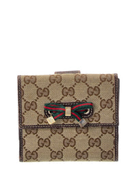 Gucci Gucci Brown Gg Canvas & Leather Wallet (Authentic Pre-Loved)
