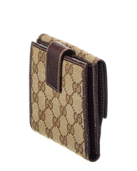 Gucci Gucci Brown Gg Canvas & Leather Wallet (Authentic Pre-Loved)