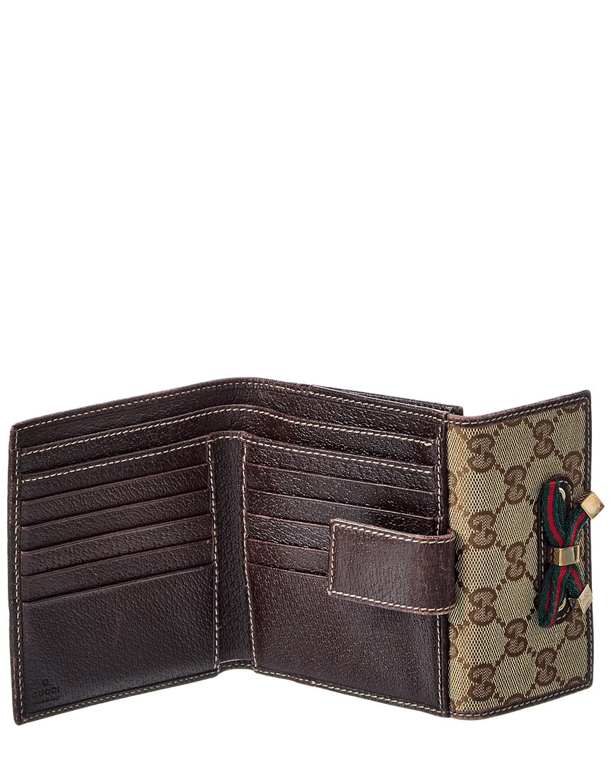 Gucci Gucci Brown Gg Canvas & Leather Wallet (Authentic Pre-Loved)