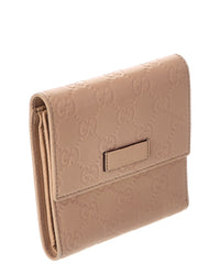 Gucci Gucci Neutral Leather Trifold Wallet (Authentic Pre-Loved)